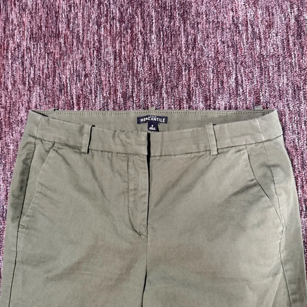 J Crew Mercantile Green Granola Straight Leg Career Chino Pants 4
